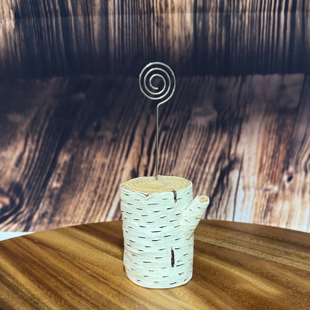 Birch Wood Spiral Photo Holder